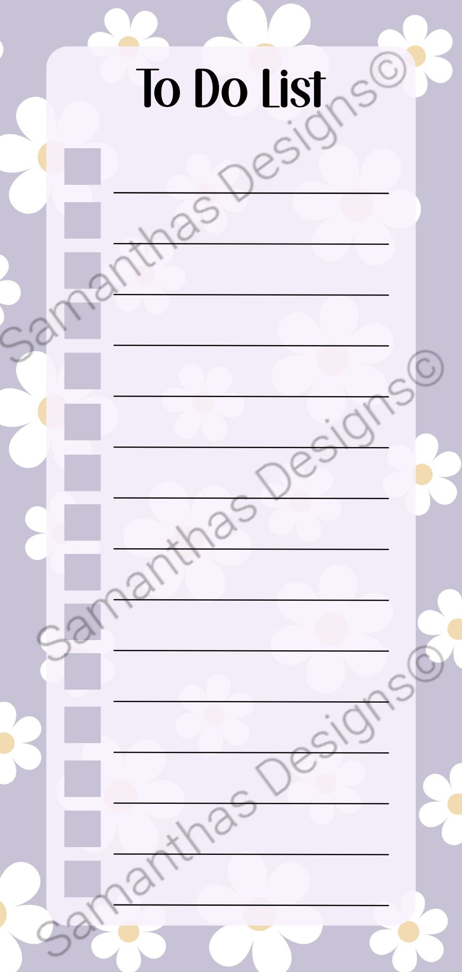 To Do List Pad - Daisies