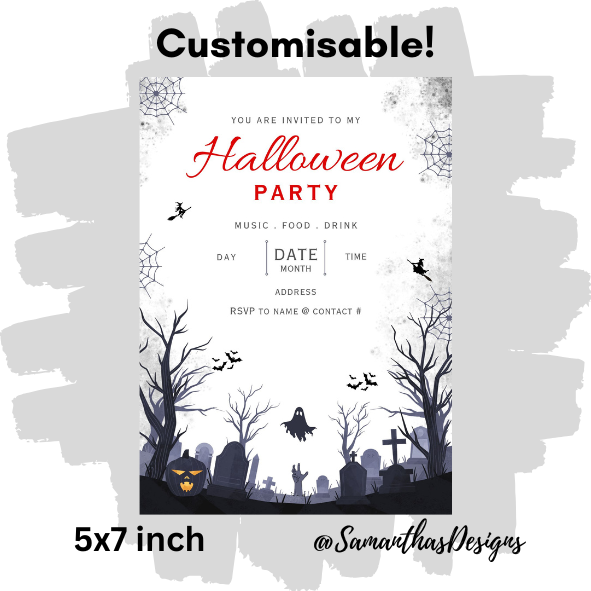 Customisable Halloween Party Invite - Design 1