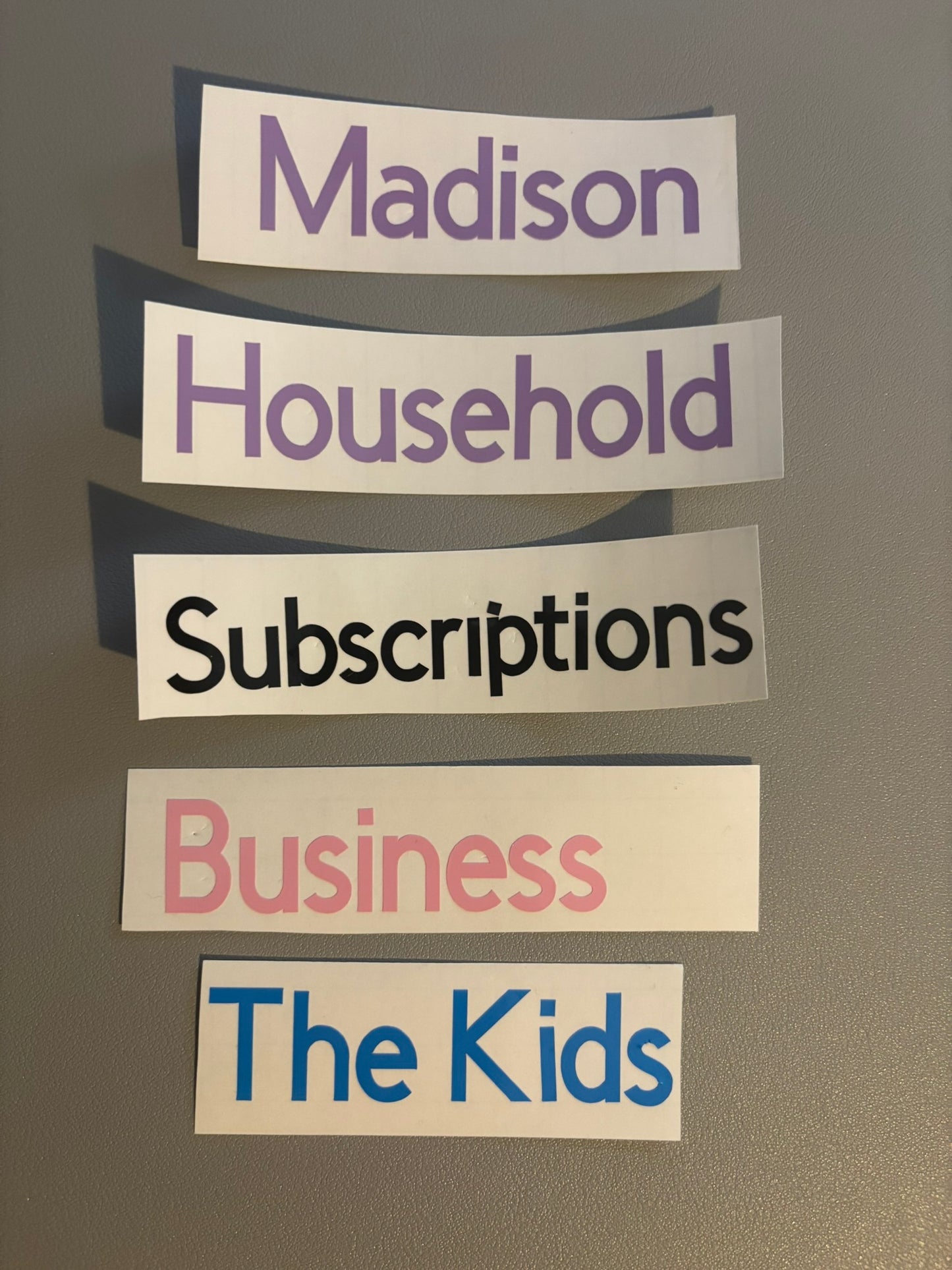 Personalised Budget Binder Spine Vinyl Decals - A6 Cash Stuffing - Samantha's Designs