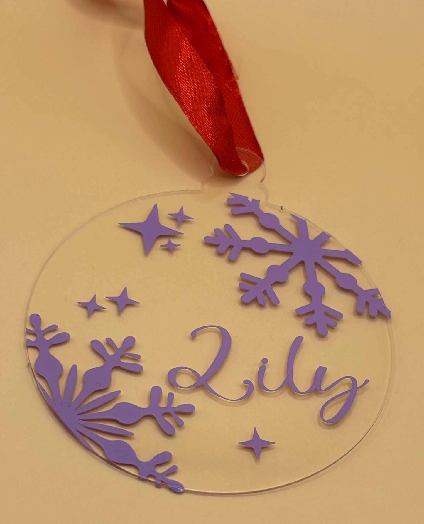 Snowflake Christmas Ornament - Personalised