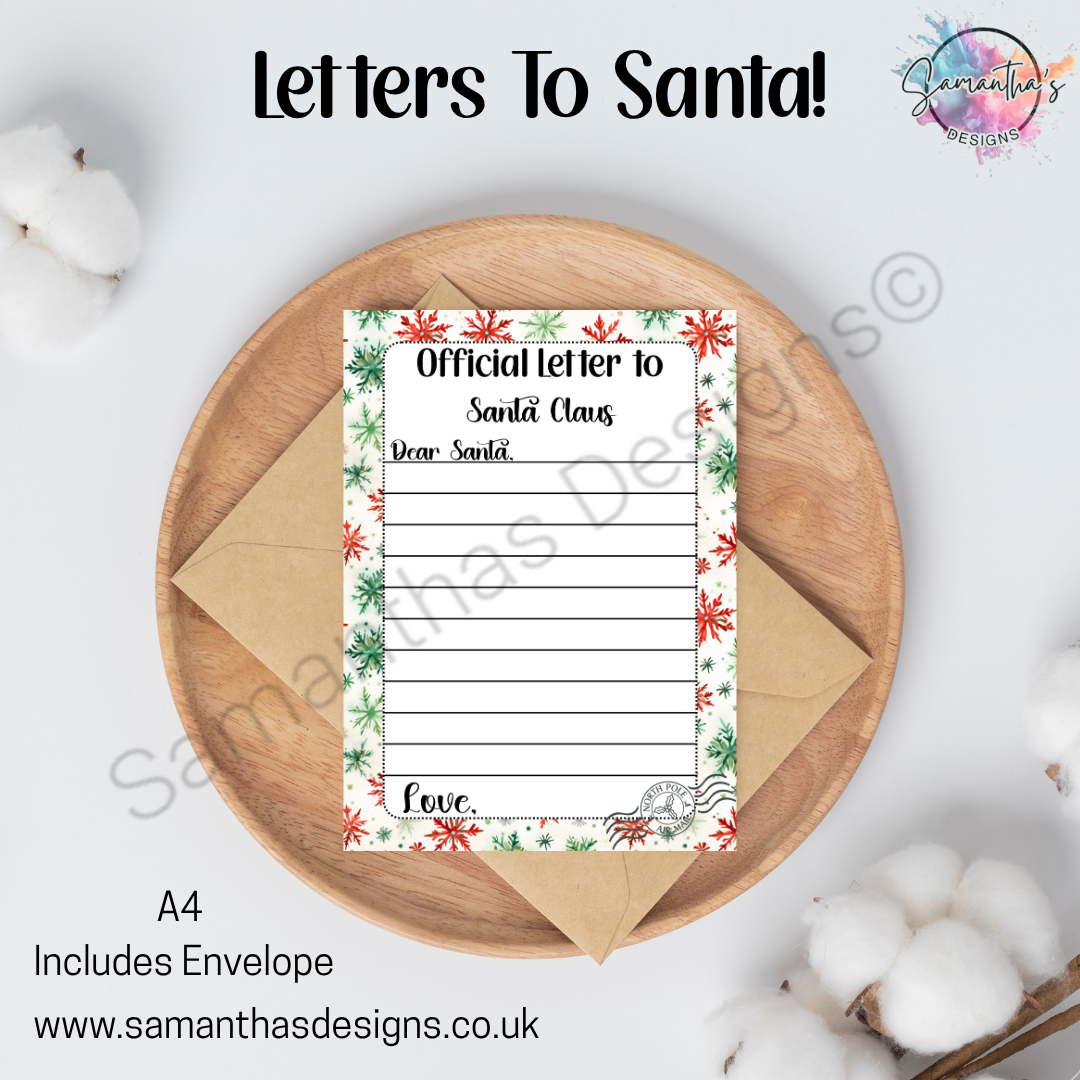 Letter To Santa with Envelope - Design 2