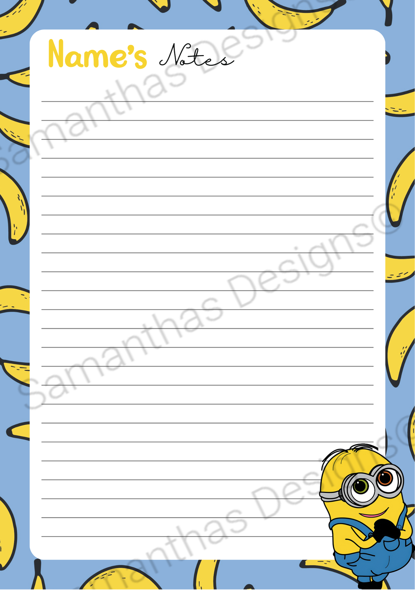A5 Tear-Off Lined Notepad - Minions