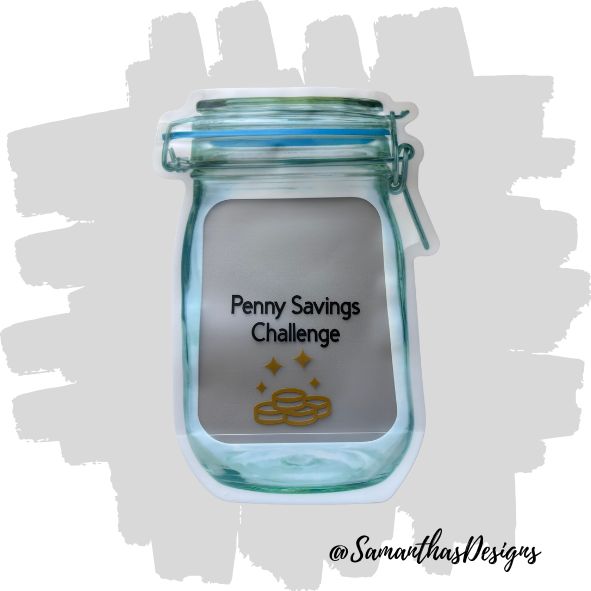 Penny Savings Challenge Coin Pouch - Cash Stuffing