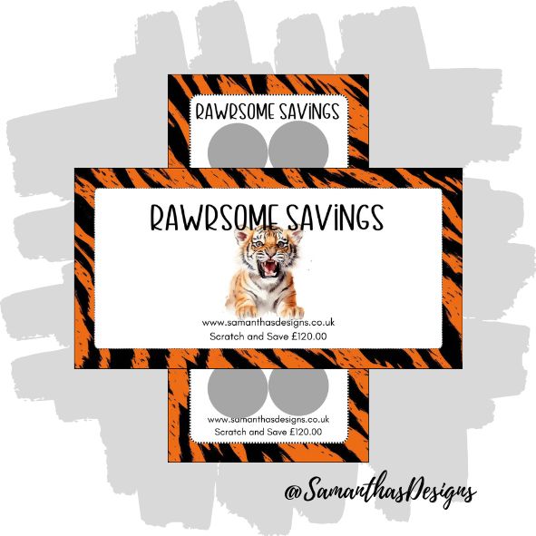 Rawrsome Scratch Off Savings Tracker