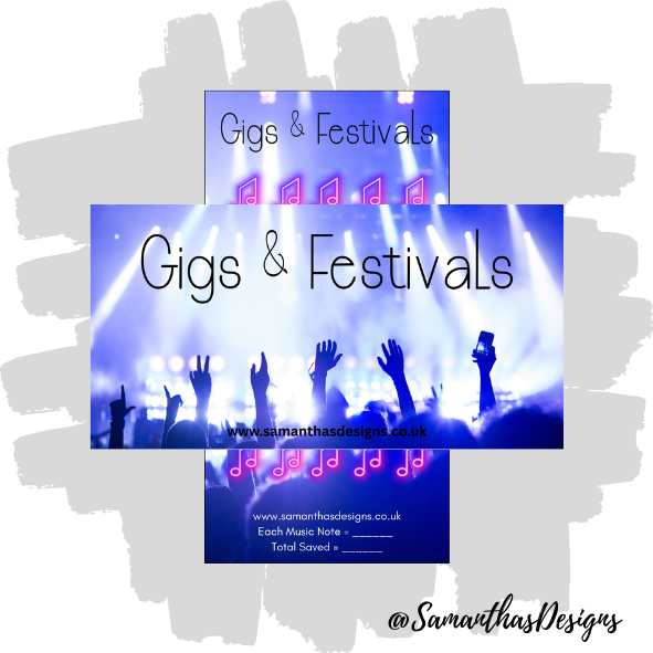 Gigs & Festivals Savings Tracker - Design 2