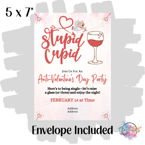 Anti-Valentines Day Party Invitation