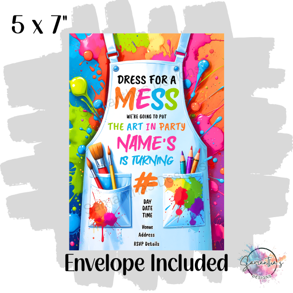 Dress for a Mess Party Invitation