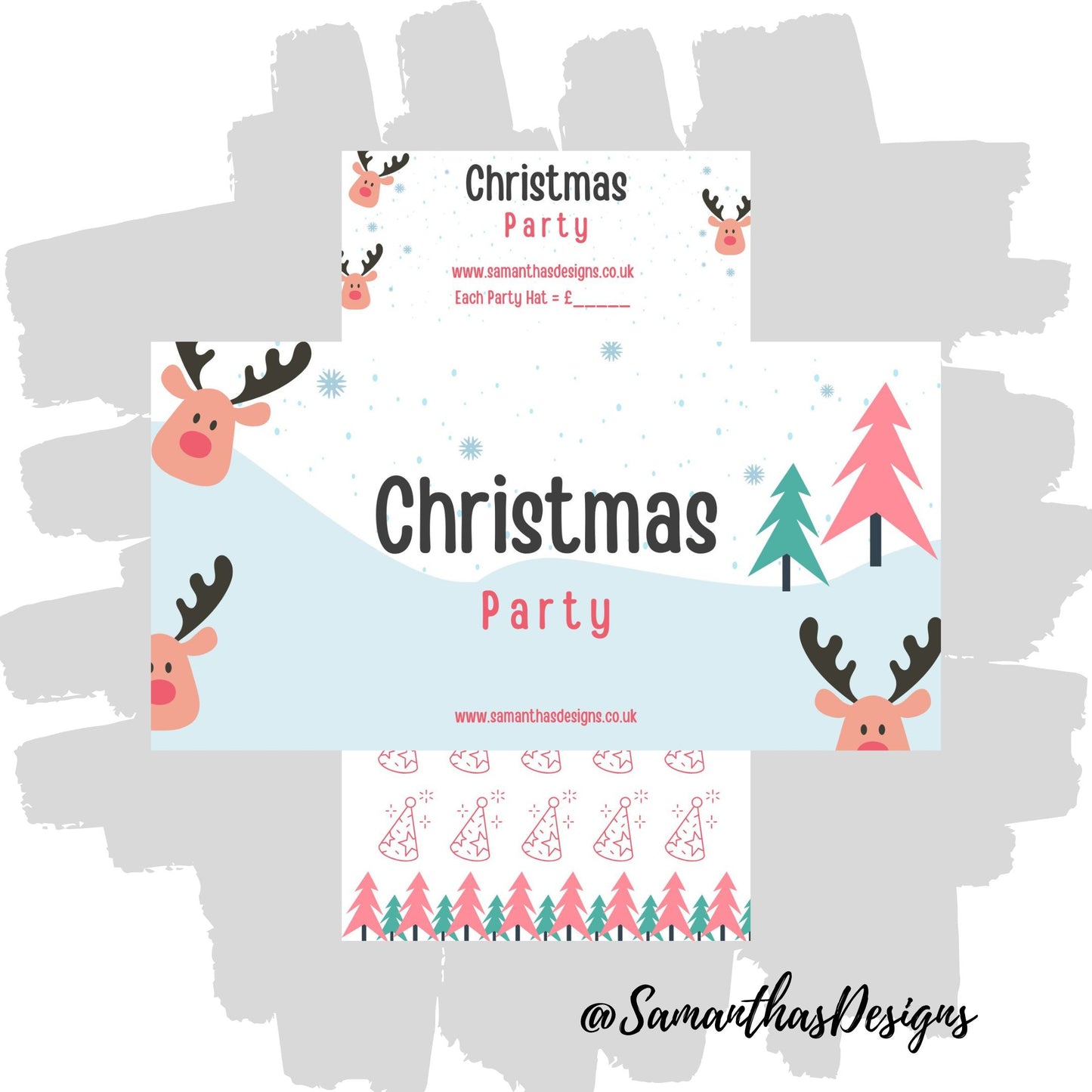 Reindeer Christmas Party Savings Tracker