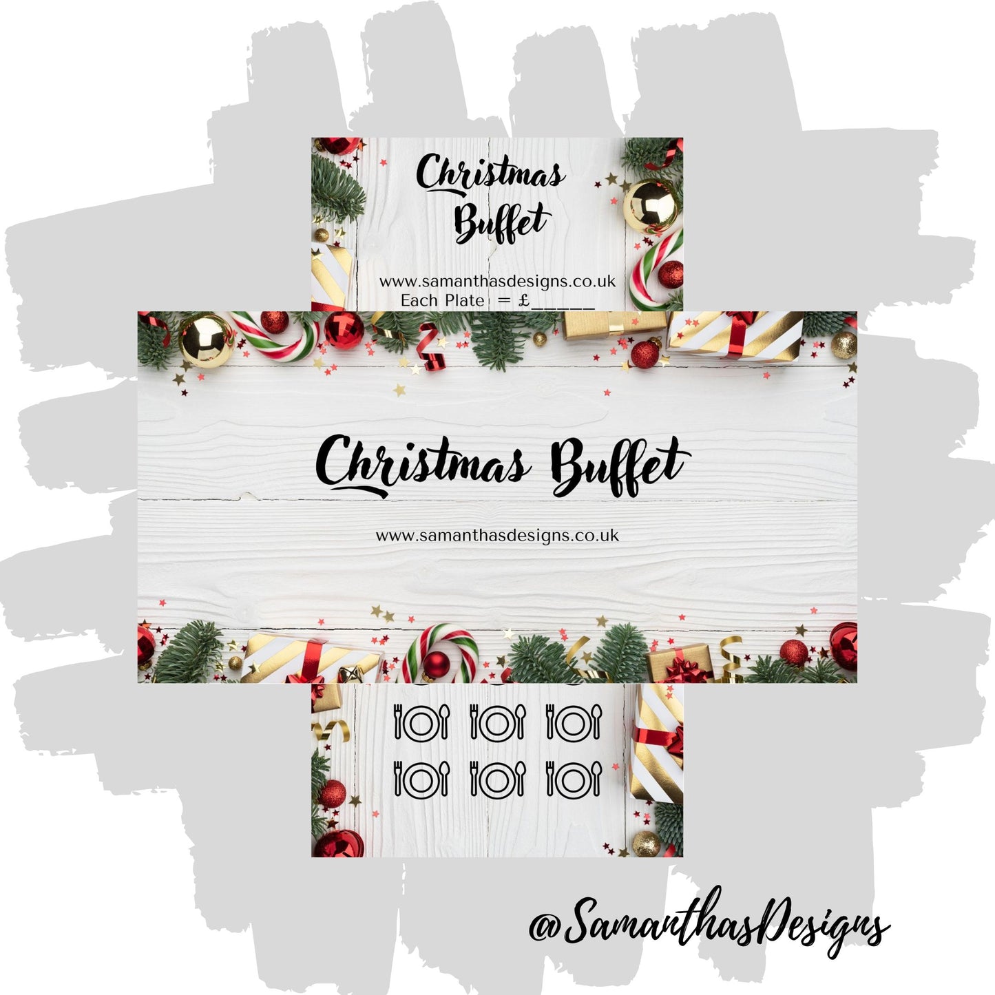 Wooden Christmas Buffet Savings Tracker