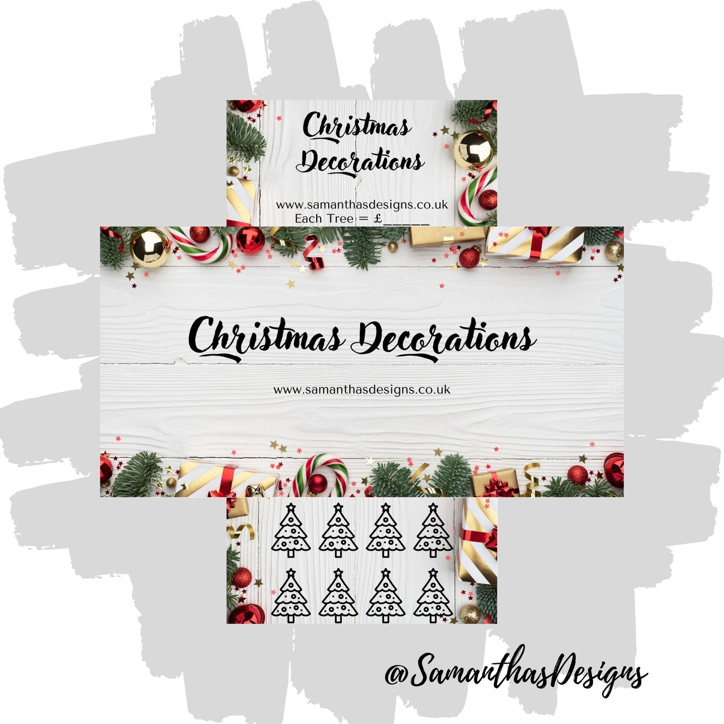 Wooden Christmas Decorations Savings Tracker