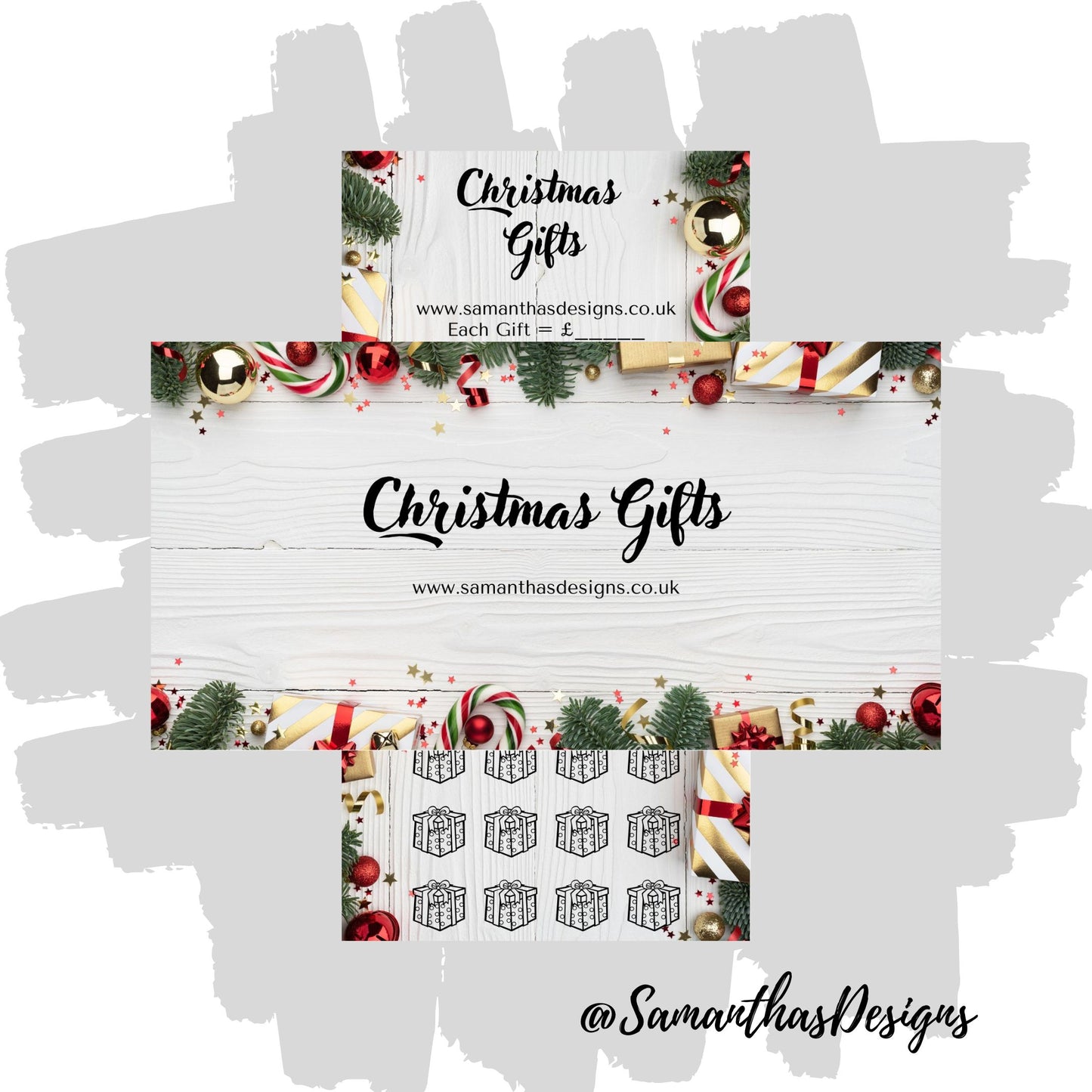 Wooden Christmas Gifts Savings Tracker