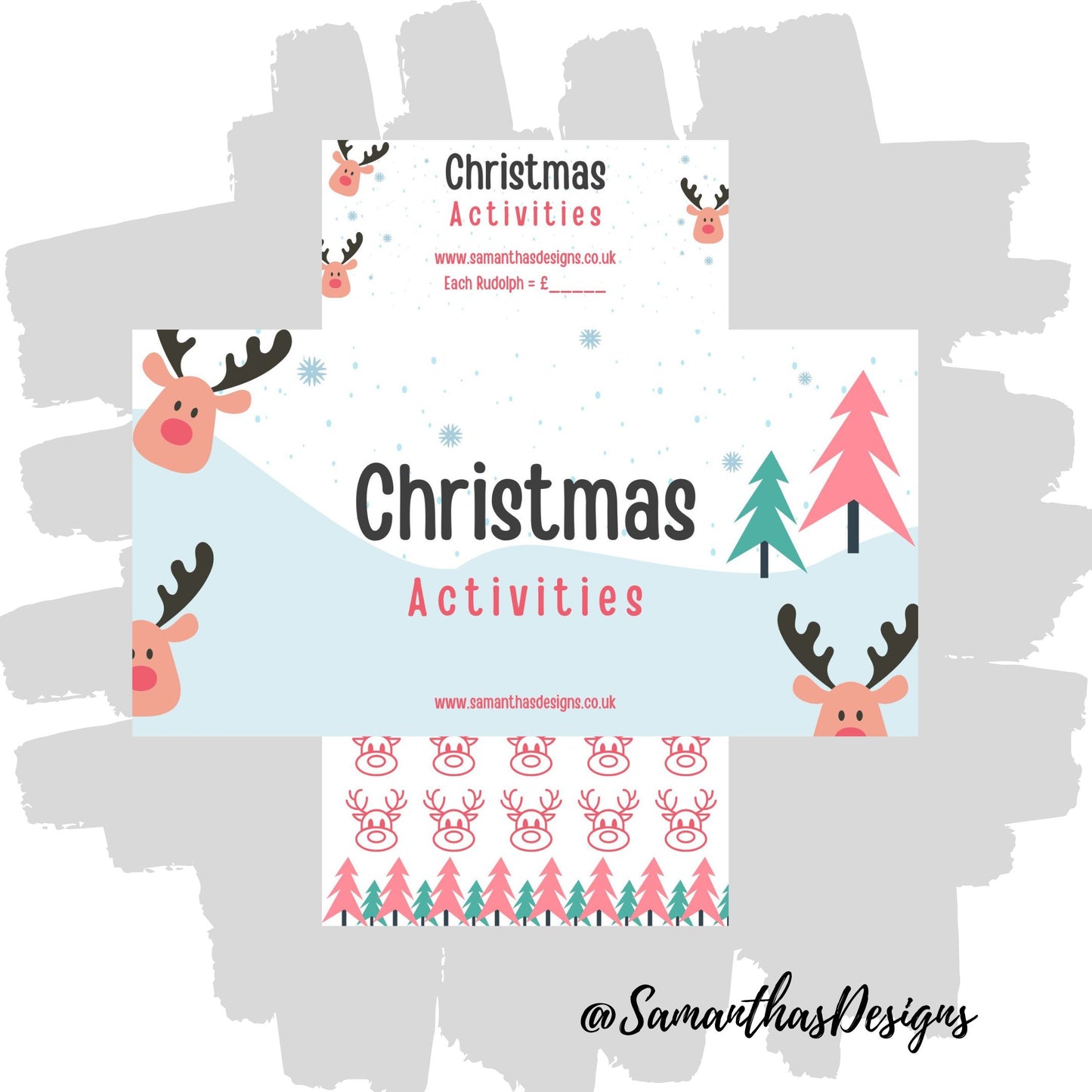 Reindeer Christmas Activities Savings Tracker