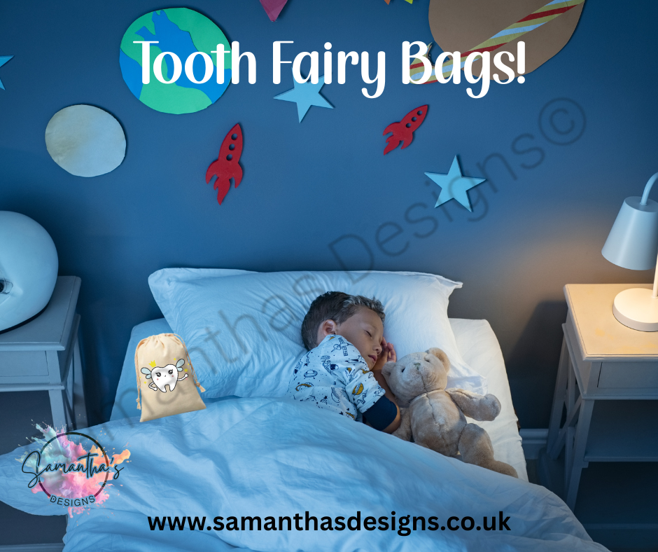 🦷✨ Tooth Fairy Drawstring Bag – Design 1 ✨🦷