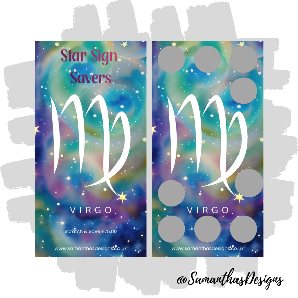 Star Sign Scratch Off Savings Trackers