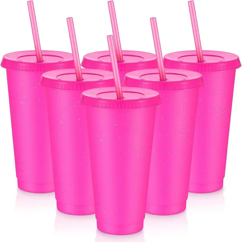 24oz Cold Cup Tumbler with Lid and Straw - Customisable