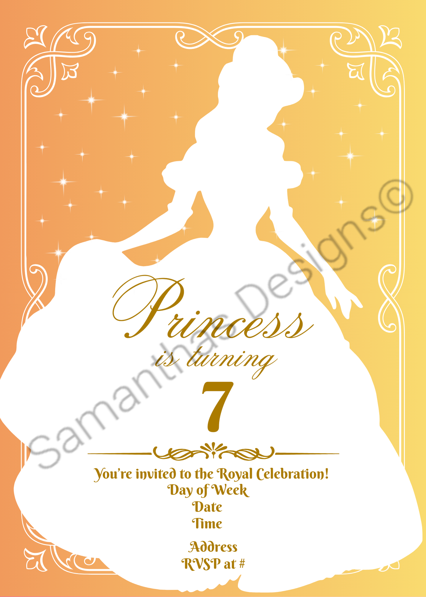 Disney Princess Party Invitations