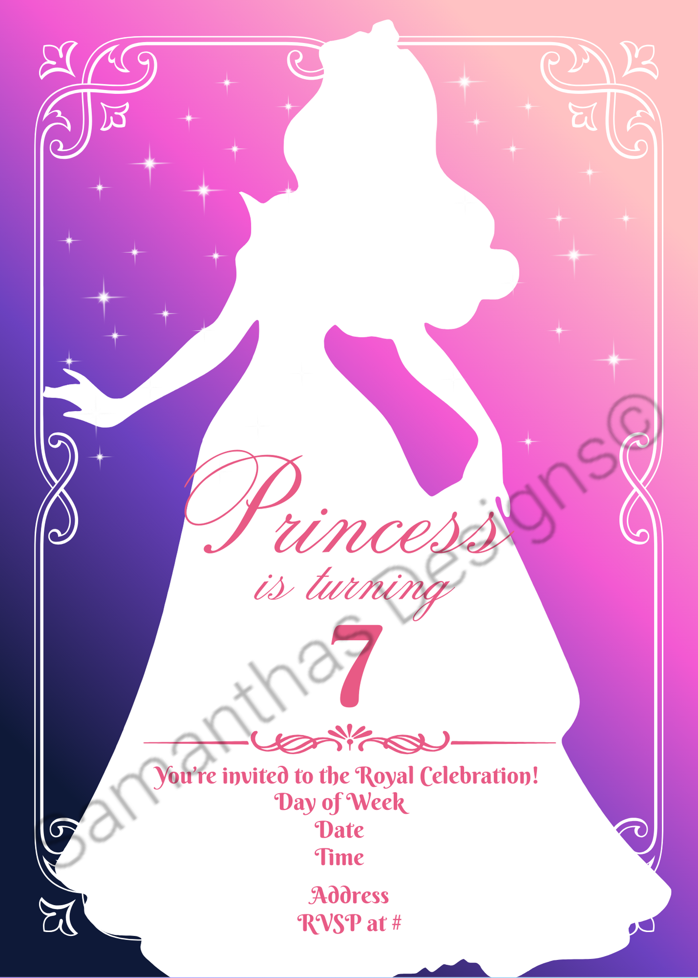 Disney Princess Party Invitations