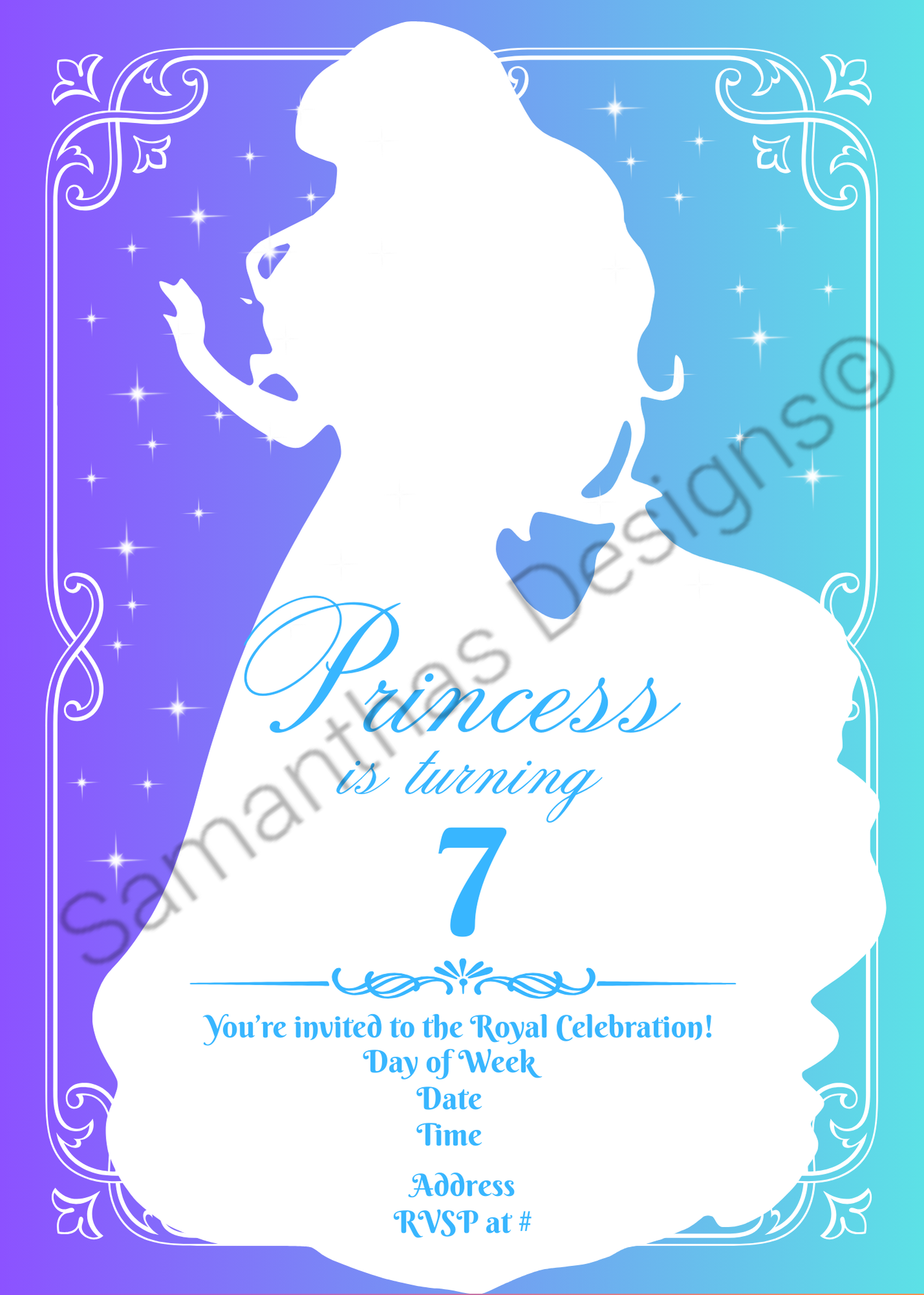 Disney Princess Party Invitations
