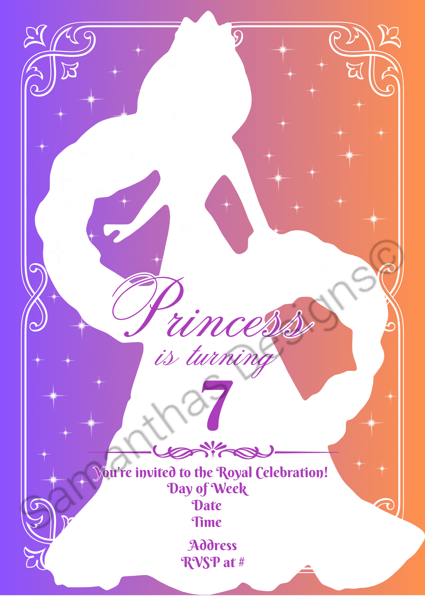 Disney Princess Party Invitations