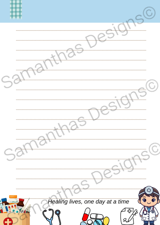 A5 Tear-Off Lined Notepad - Doctor Notes