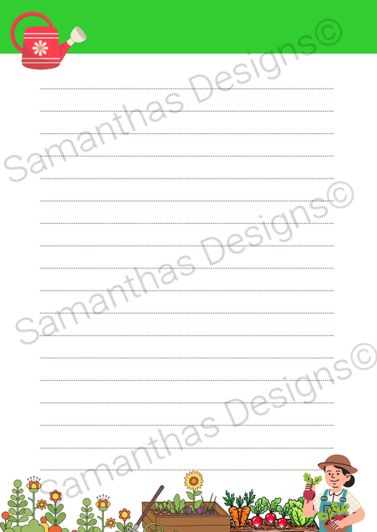 A5 Tear-Off Lined Notepad - Gardener Notes