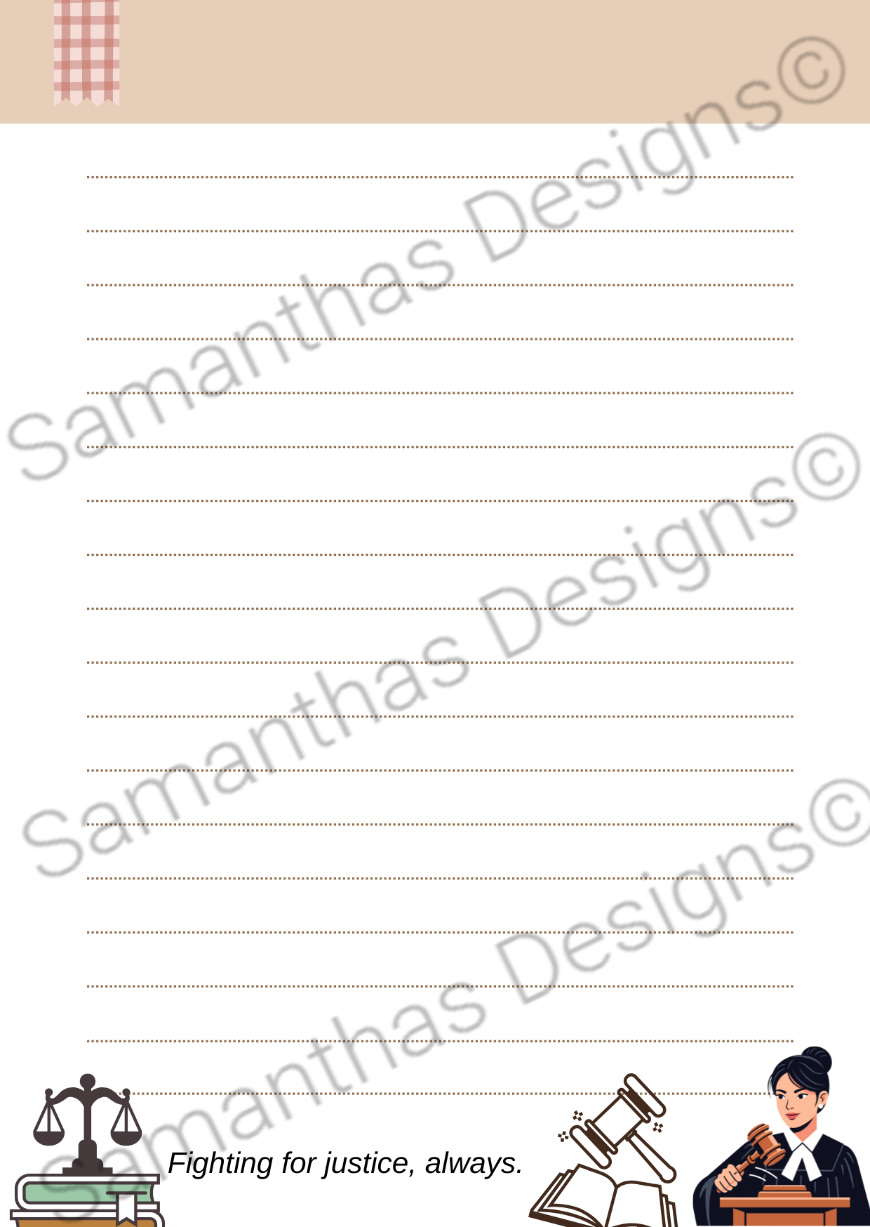 A5 Tear-Off Lined Notepad - Judge Notes