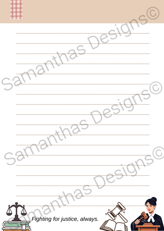 A5 Tear-Off Lined Notepad - Judge Notes
