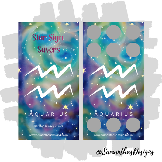 Star Sign Scratch Off Savings Trackers
