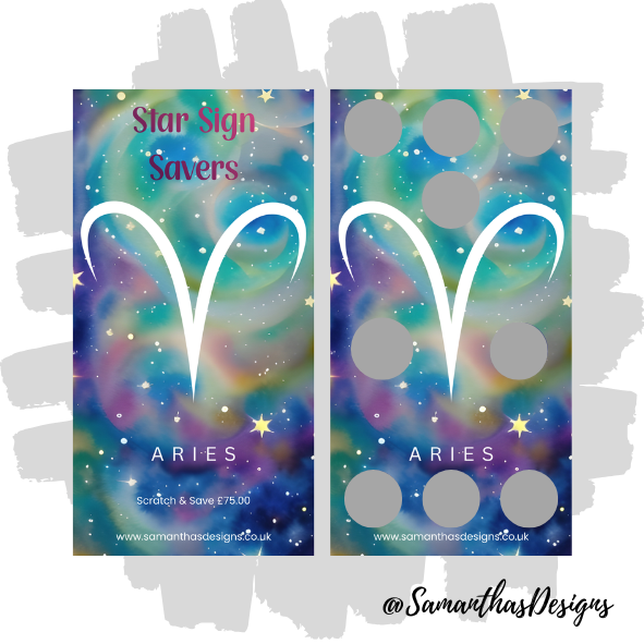 Star Sign Scratch Off Savings Trackers