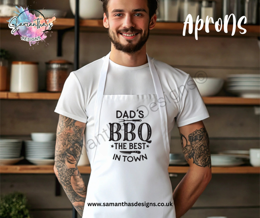 Apron - Dad's BBQ The Best In Town