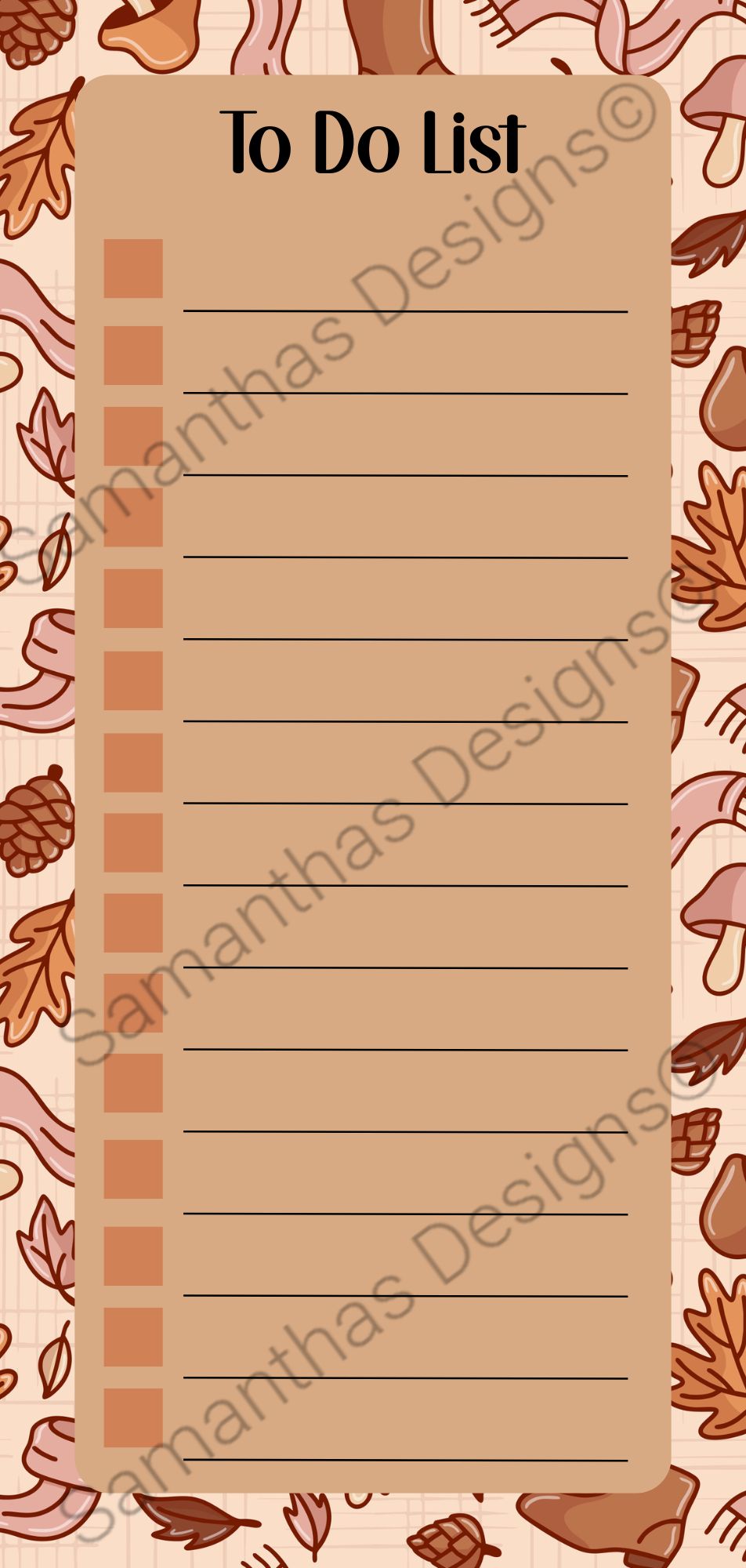 To Do List Pad - Autumn Vibes