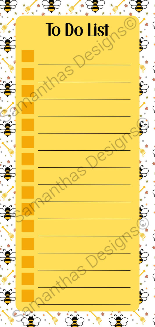To Do List Pad - Bees