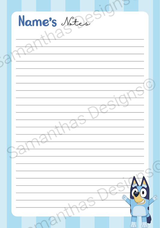A5 Tear-Off Lined Notepad - Bluey