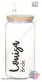 16oz Custom Bridal Party Tumblers