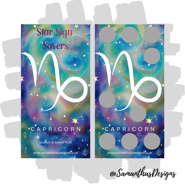 Star Sign Scratch Off Savings Trackers