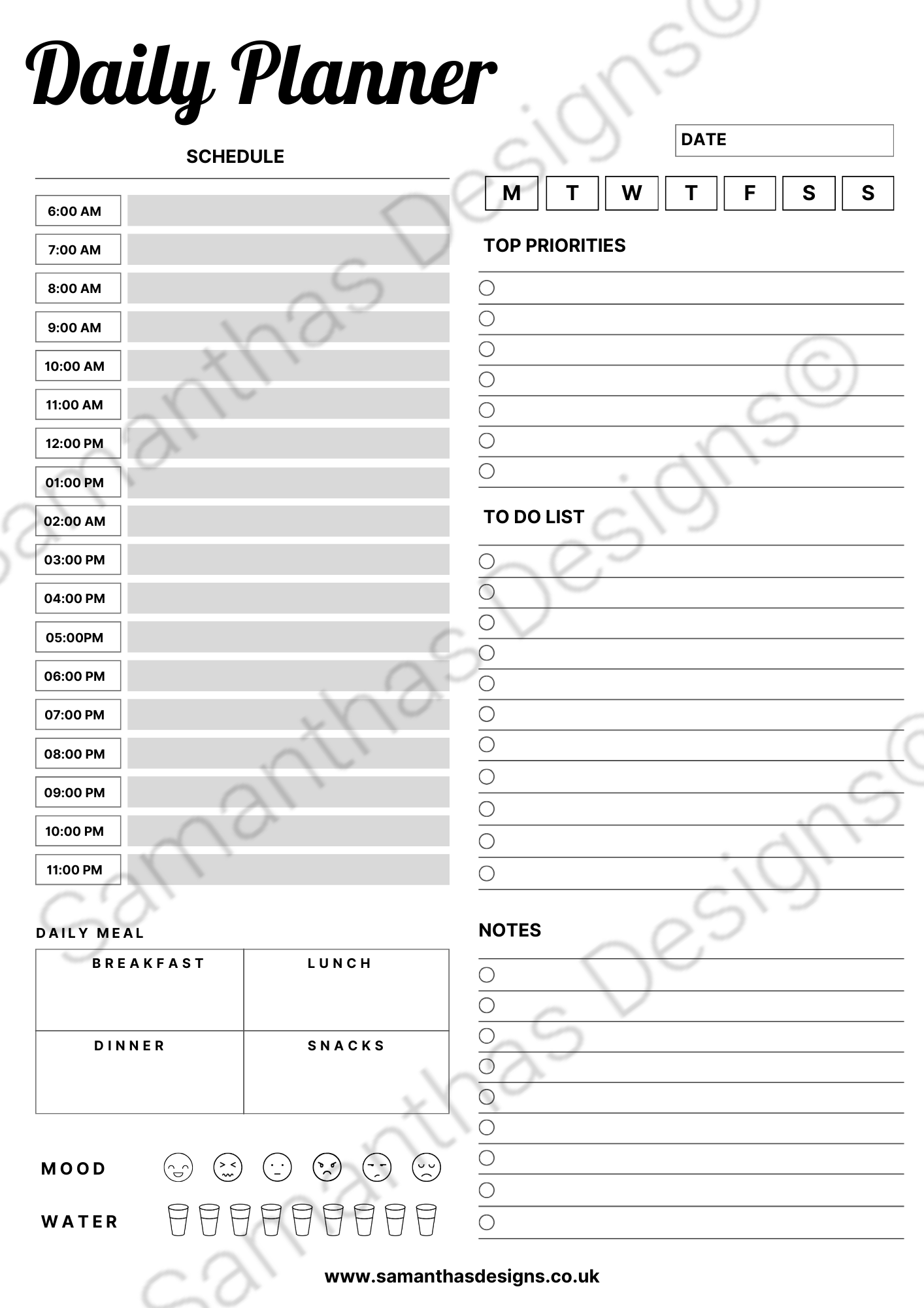 A4 Daily Planner Tear-Off Deskpad