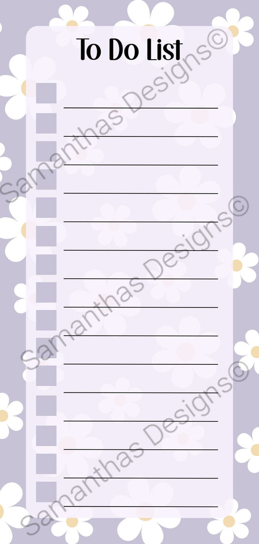 To Do List Pad - Daisies