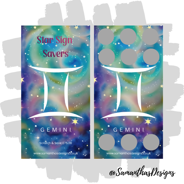 Star Sign Scratch Off Savings Trackers