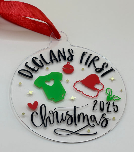 Baby's First Christmas Ornament - Personalised