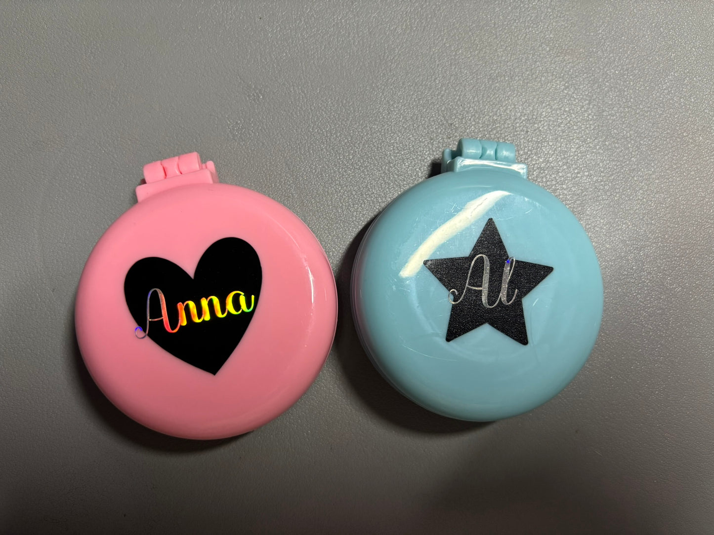 Personalised Pop-Up Mini Hair Brush with Mirror