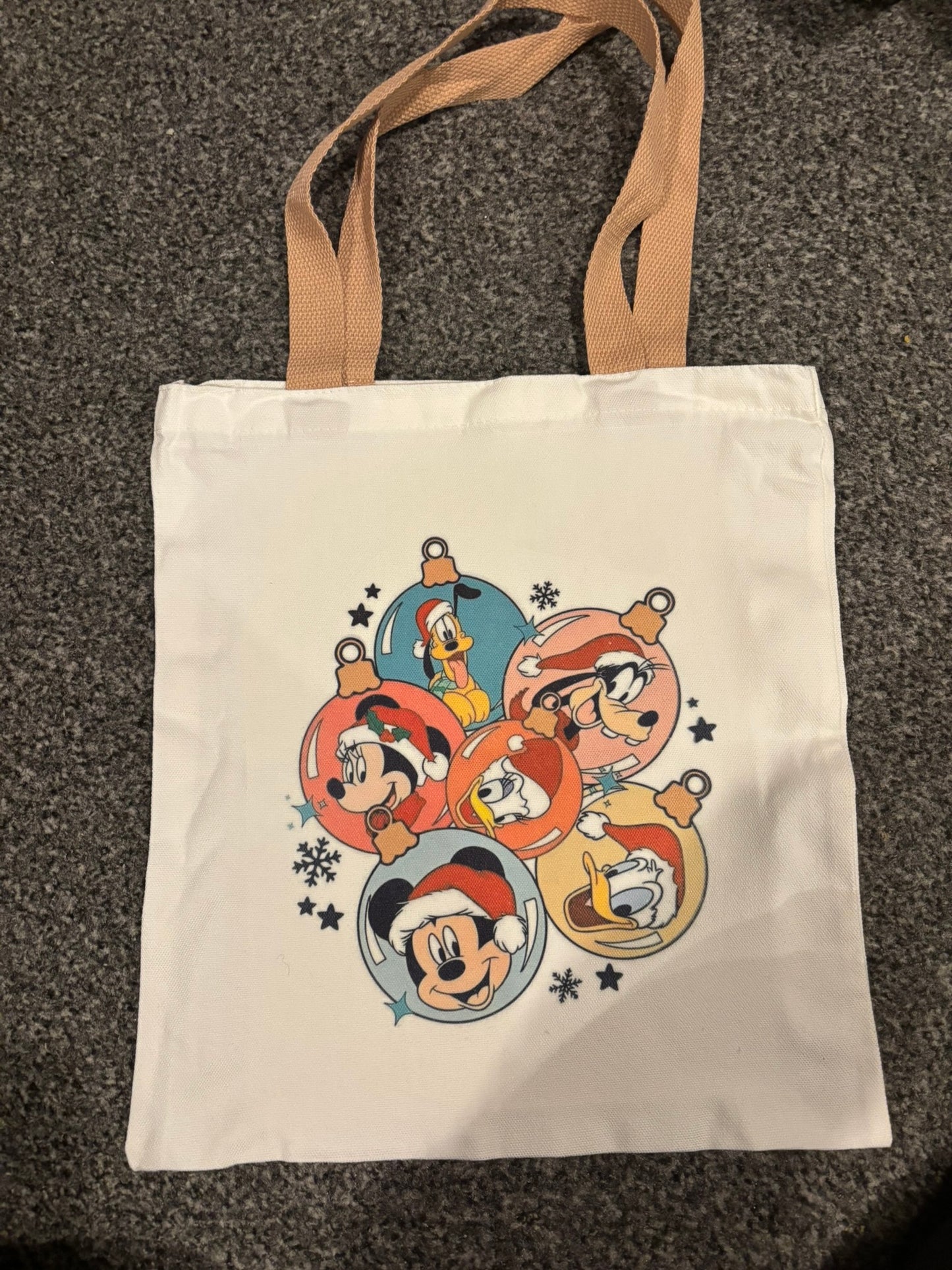 REDUCED TO CLEAR - Mickey Mouse & Friends Ornaments Canvas Tote Bag