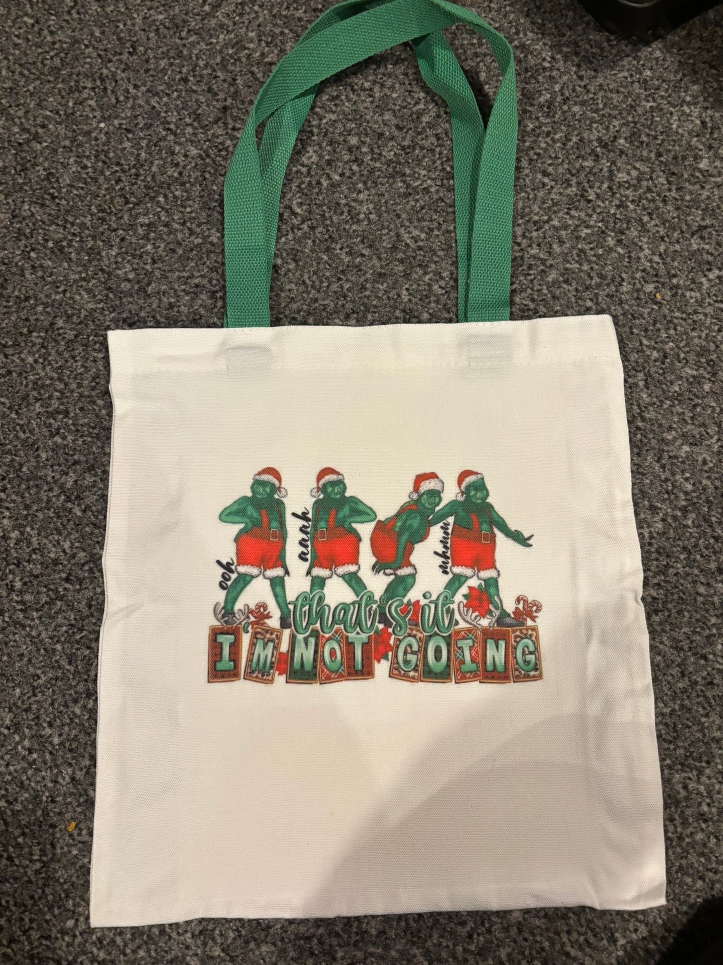 REDUCED TO CLEAR - Grinch Canvas Tote Bag