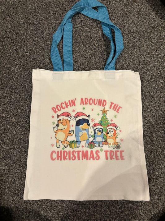 REDUCED TO CLEAR - Bluey Christmas Canvas Tote Bag
