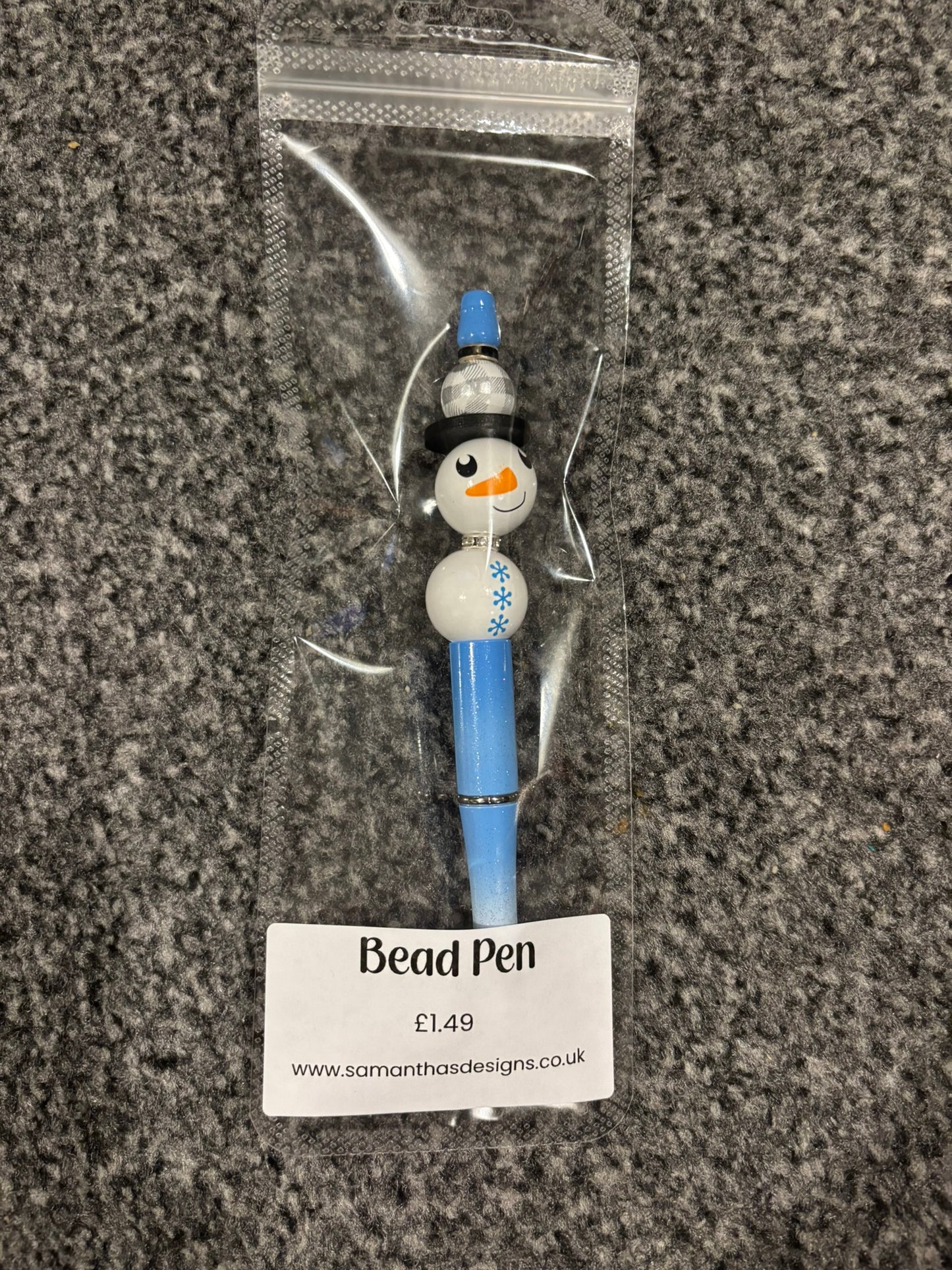 REDUCED TO CLEAR - Christmas Bead Pens
