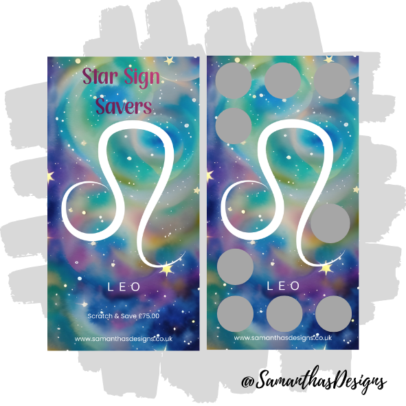 Star Sign Scratch Off Savings Trackers