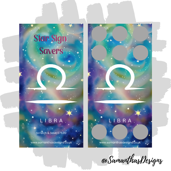 Star Sign Scratch Off Savings Trackers
