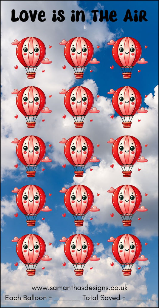 Love Is In The Air Savings Tracker - A6 Cash Stuffing - Samantha's Designs