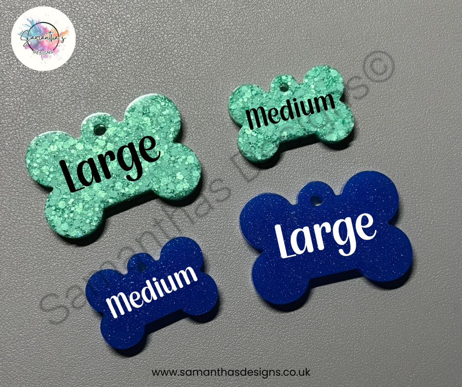 Handmade Resin Dog Name Tags