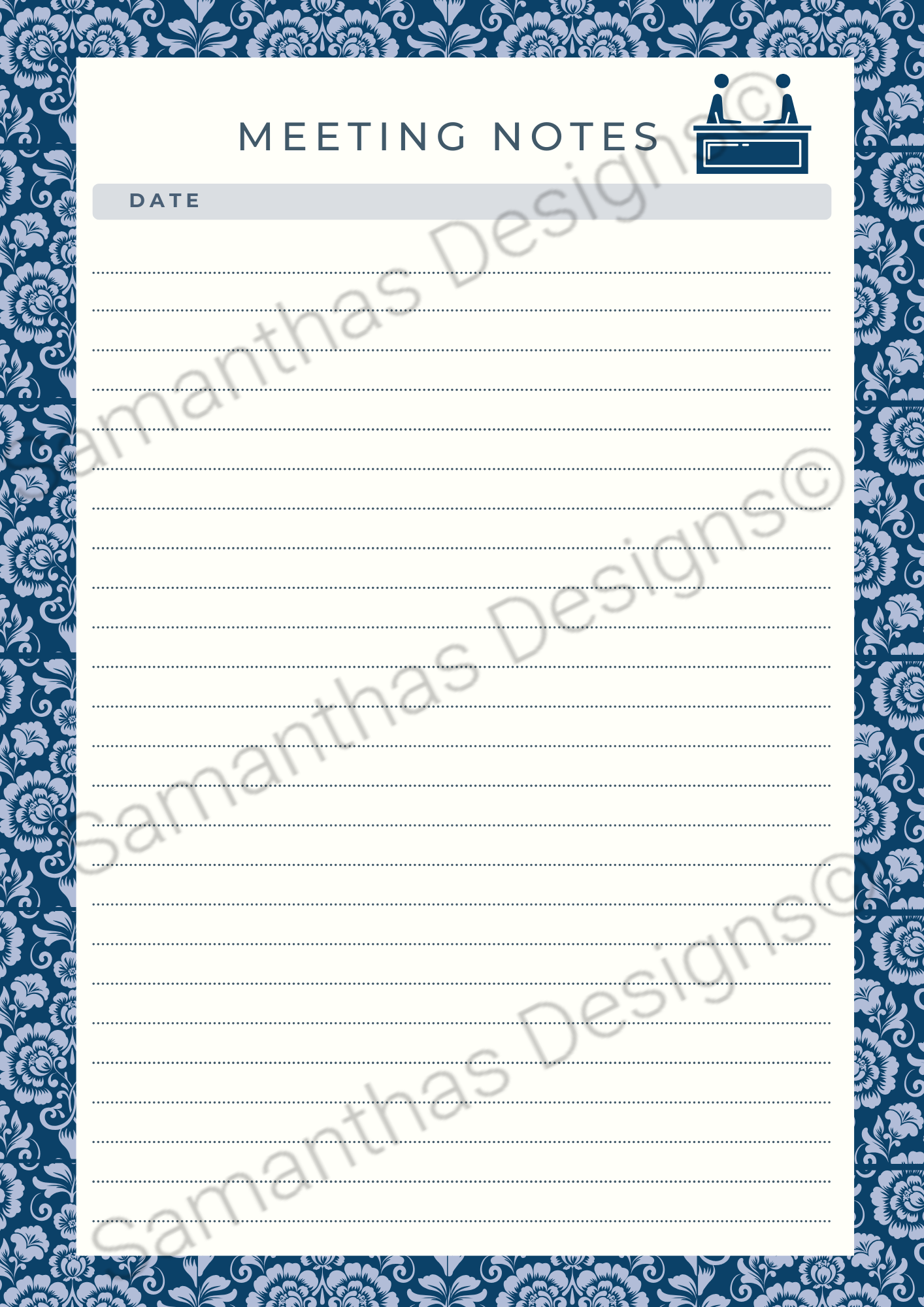 A4 Meeting Notes Notebook