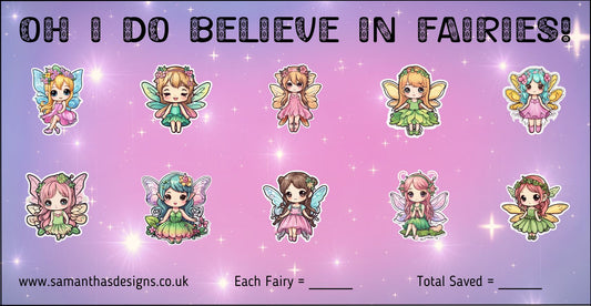 Oh I Do Believe In Fairies Savings Challenge - A6 Cash Stuffing - Samantha's Designs
